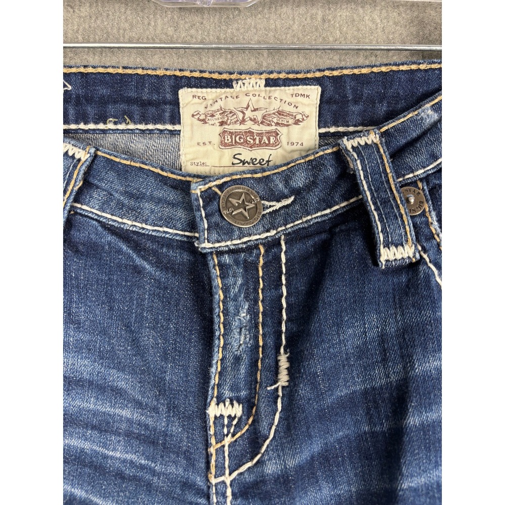 Big Star Women's Boot Cut Jeans - Dark Blue Wash - Picture 6 of 14